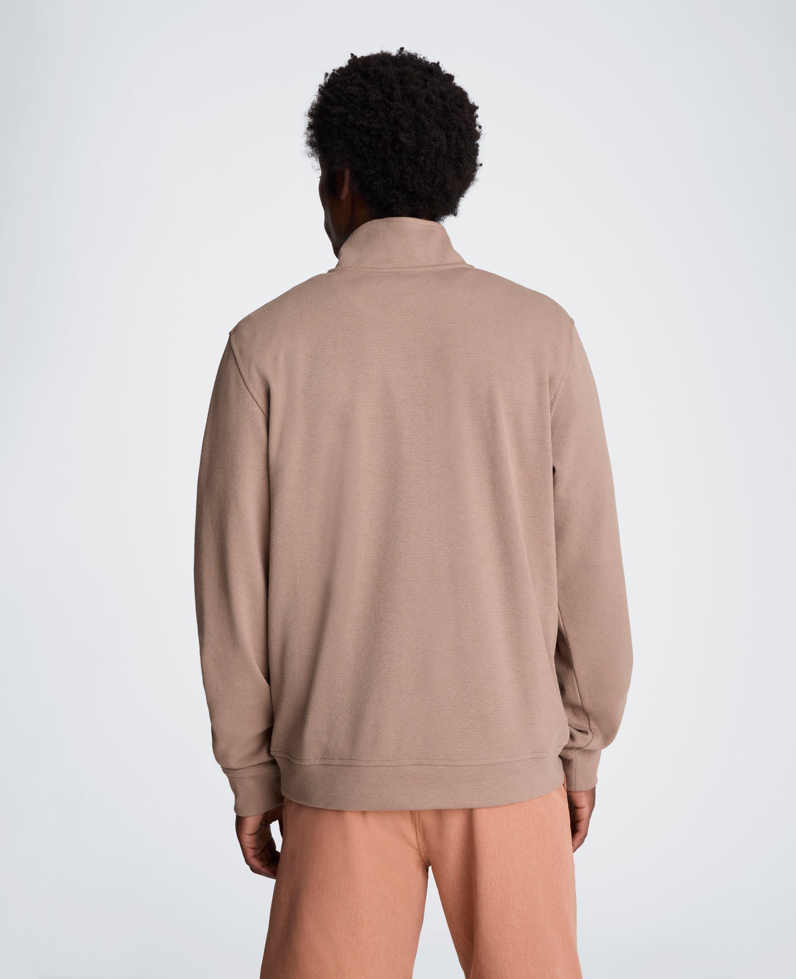 Kenneth Cole Hidden Placket Quarter Zip Sweater