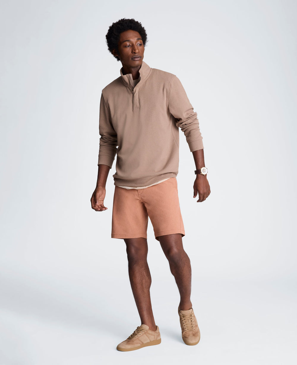Kenneth Cole Hidden Placket Quarter Zip Sweater