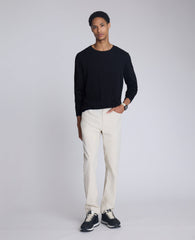 Kenneth Cole Black Crew Neck Sweater – Ribbed Cuffs & Classic Fit | KC