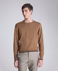 Kenneth Cole Heather Brown Crew Neck Sweater – Classic Fit | Kenneth Cole