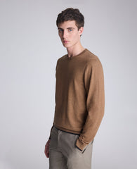Kenneth Cole Heather Brown Crew Neck Sweater – Classic Fit | Kenneth Cole