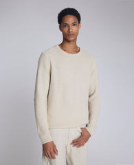 Kenneth Cole Shop Popcorn Crew Sweater: Offwhite Textured Knit | KC