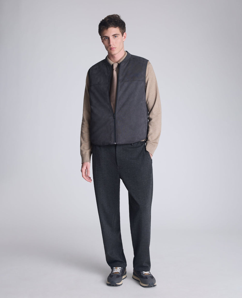 Kenneth Cole Men's Long Sleeve Button Sweater Polo, Light Brown Heather