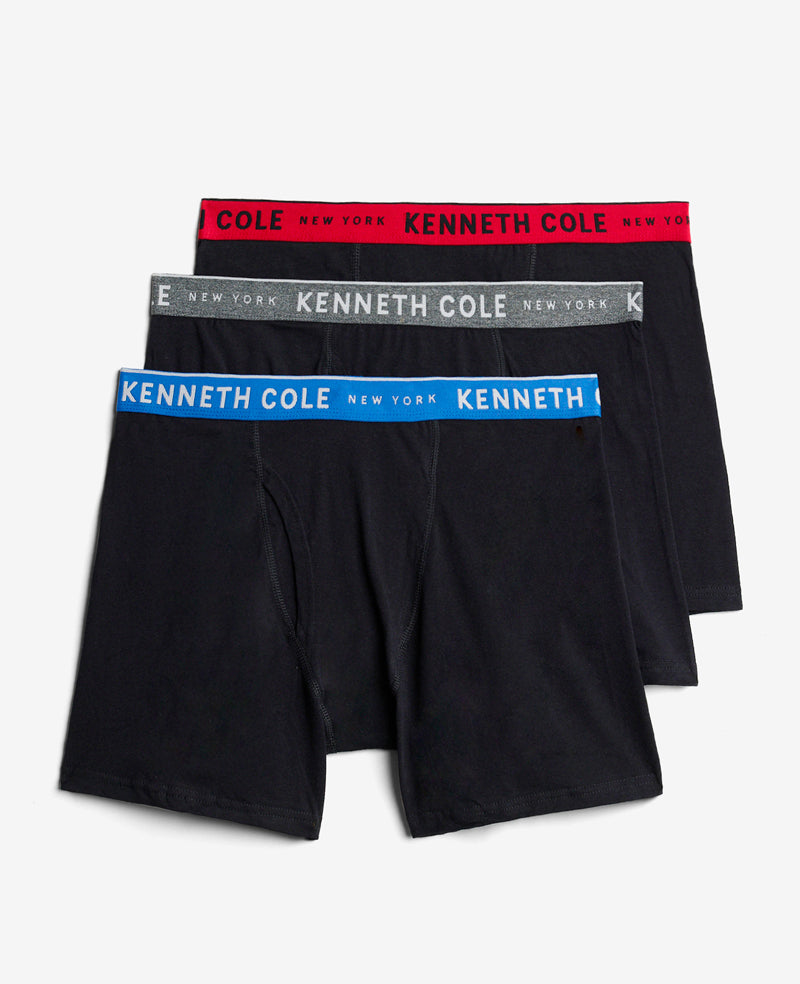 Kenneth Cole Shop 3-Pack Stretch Boxer Briefs – Black | Kenneth Cole