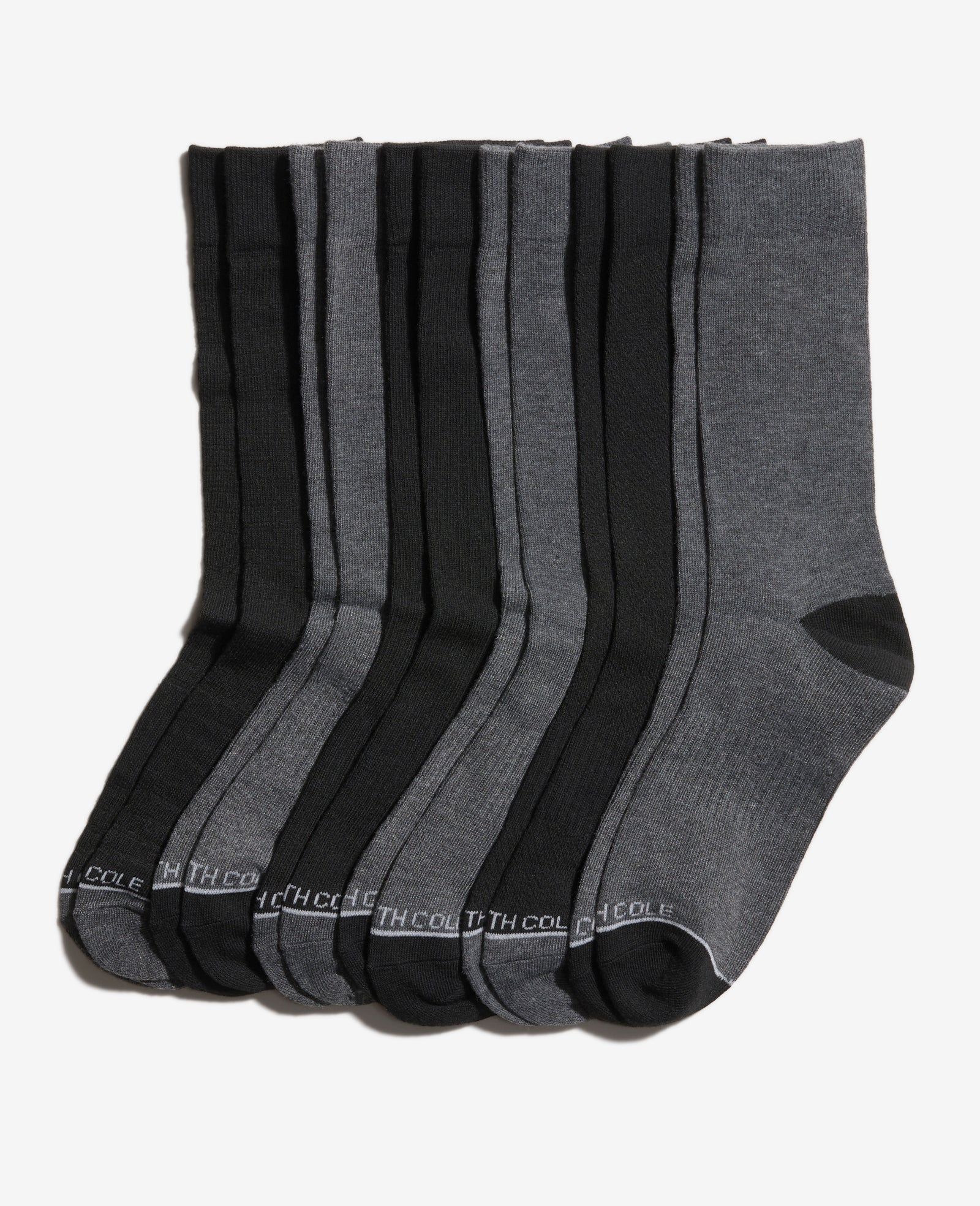 Kenneth Cole Waffle Texture Crew Socks 6-Pack – Black | Kenneth Cole