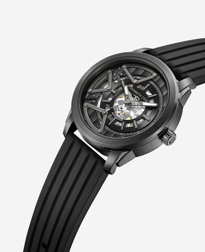 Kenneth Cole Men’s Skeleton Automatic Watch—Silicone Strap | Kenneth Cole