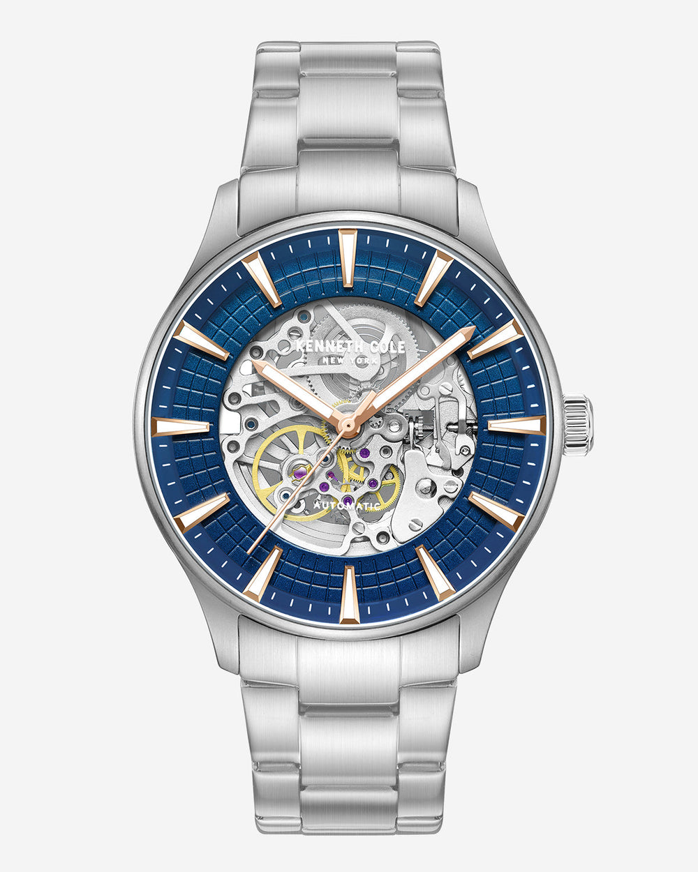 Kenneth Cole Men’s Skeleton Automatic Watch—Blue Dial | Kenneth Cole