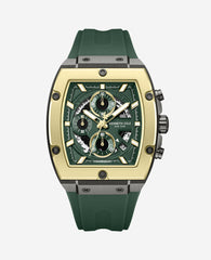 Kenneth Cole Men’s Chronograph Sport Silicone Watch – Green/Gold | KC