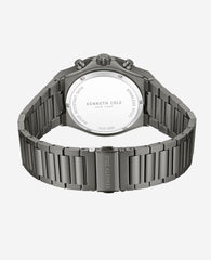 Kenneth Cole Dress Sport Chronograph Multi Tone Dial Stainless Steel Bracelet Watch