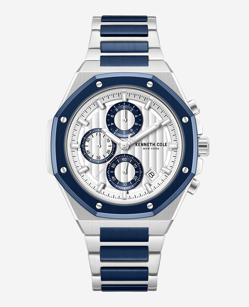Kenneth Cole Dress Sport Chronograph Two-Tone Stainless Steel Bracelet Watch