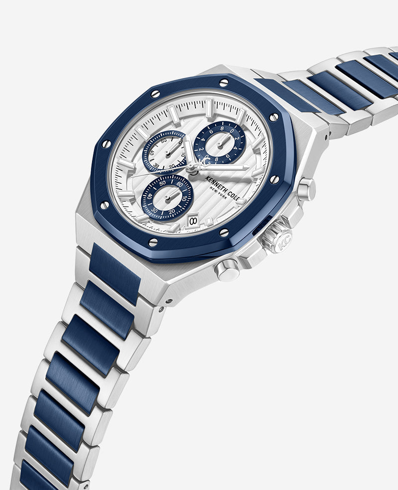 Kenneth Cole Dress Sport Chronograph Two-Tone Stainless Steel Bracelet Watch
