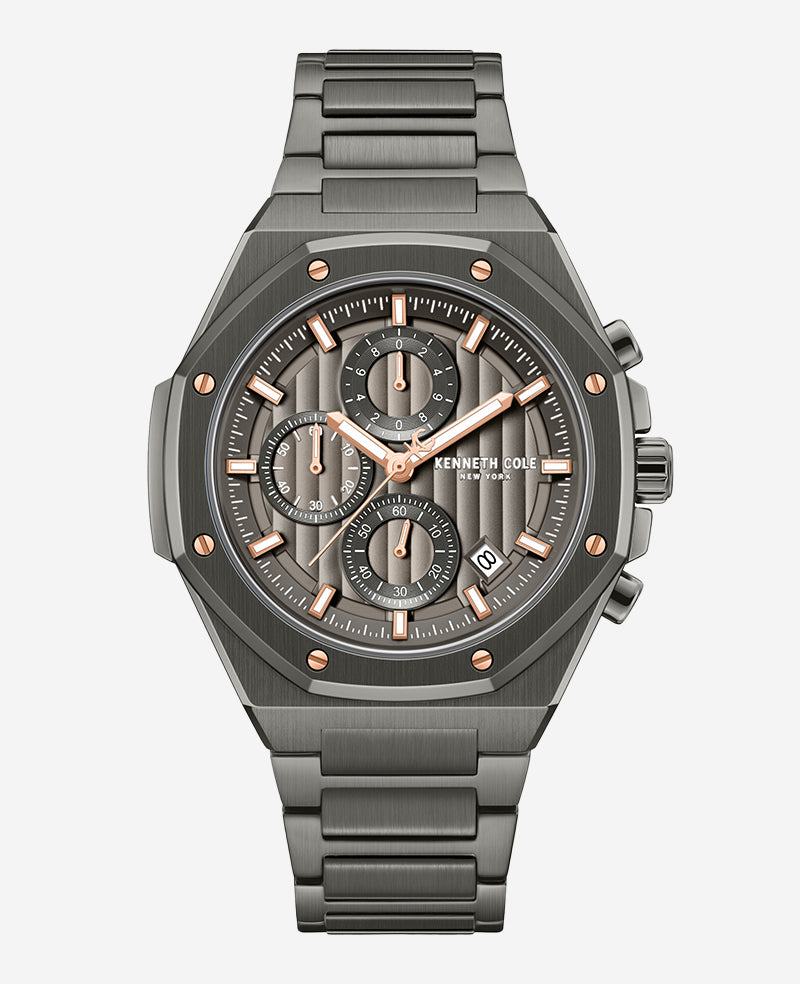 Kenneth Cole Dress Sport Chronograph Two-Tone Stainless Steel Bracelet Watch