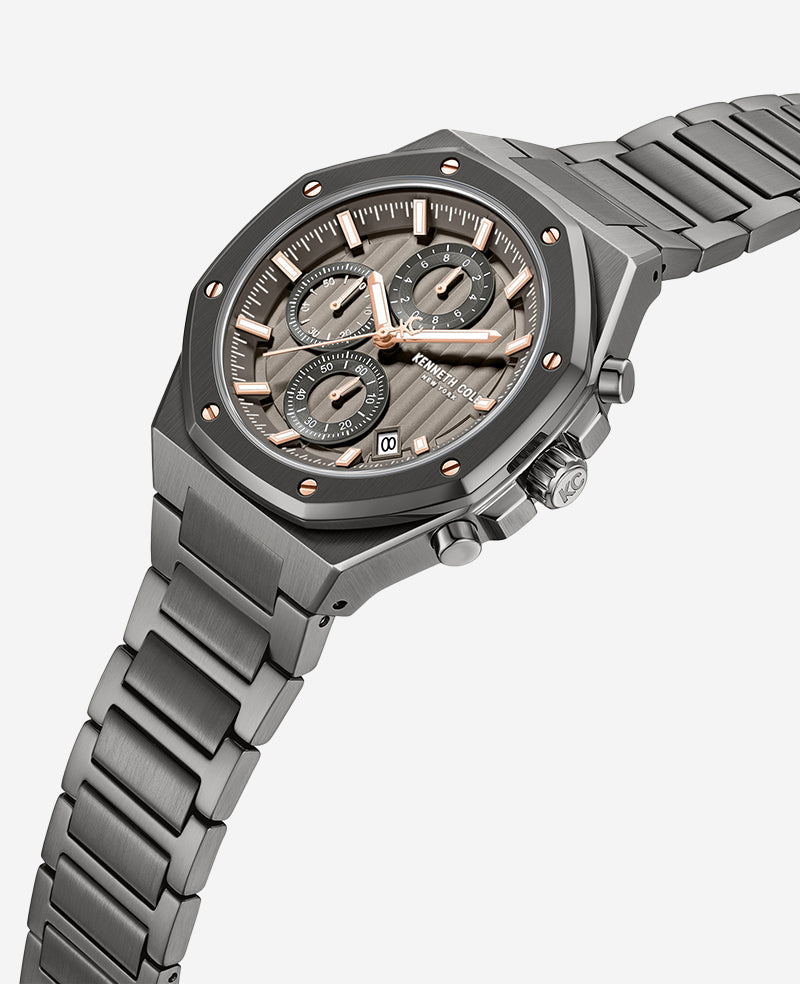 Kenneth Cole Dress Sport Chronograph Two-Tone Stainless Steel Bracelet Watch