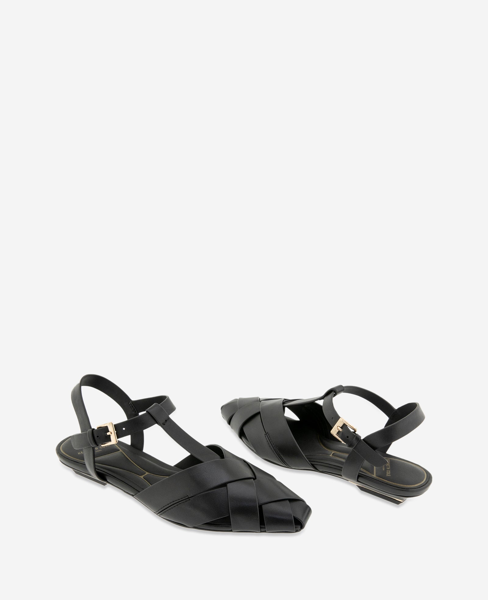 Kenneth Cole Bindy Woven Leather T-Strap Sandal