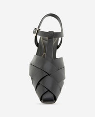 Kenneth Cole Bindy Woven Leather T-Strap Sandal