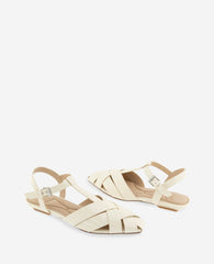Kenneth Cole Bindy Woven Leather T-Strap Sandal