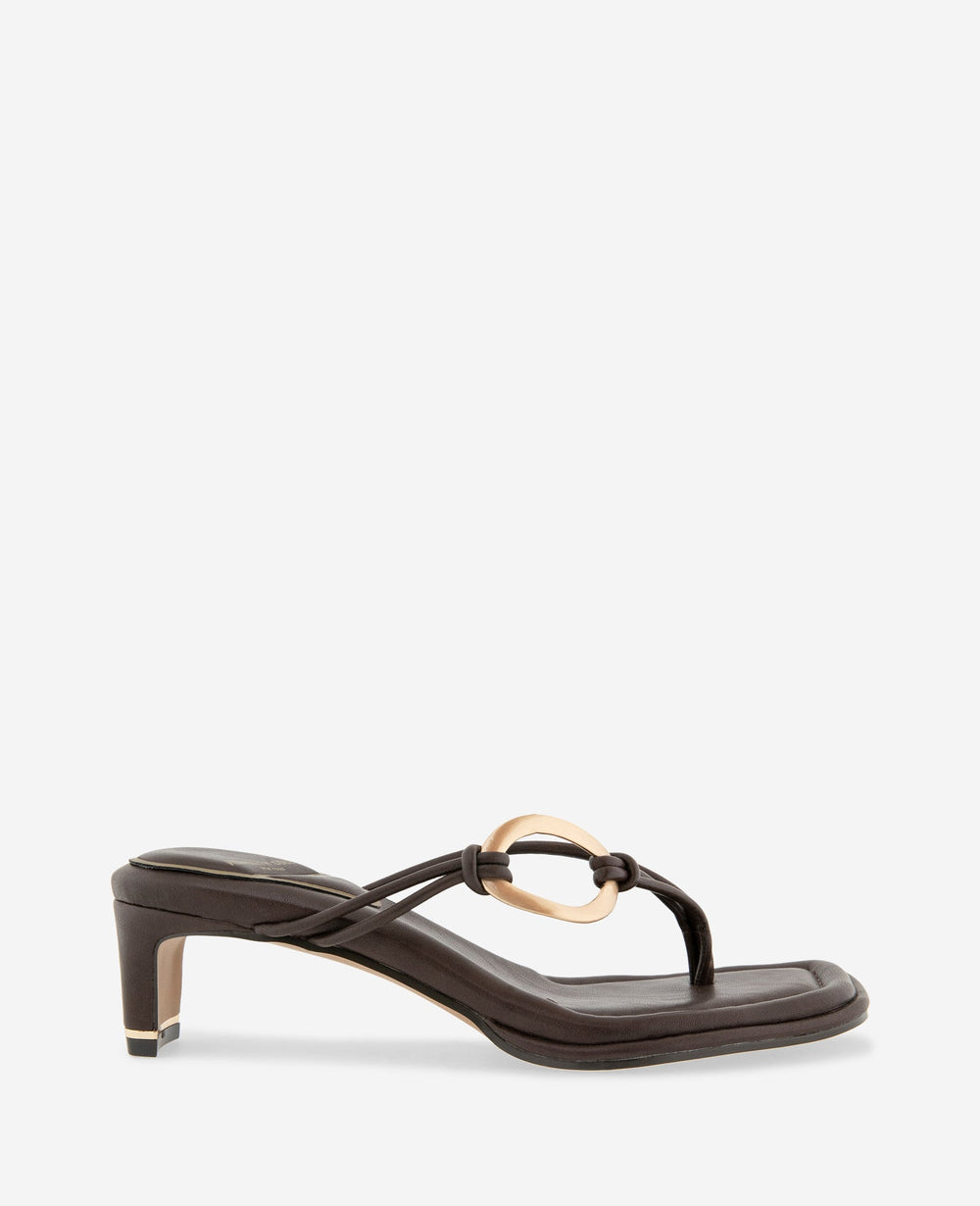 Kenneth Cole Madrid Leather Embellished Heel Sandal