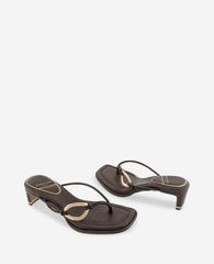 Kenneth Cole Madrid Leather Embellished Heel Sandal