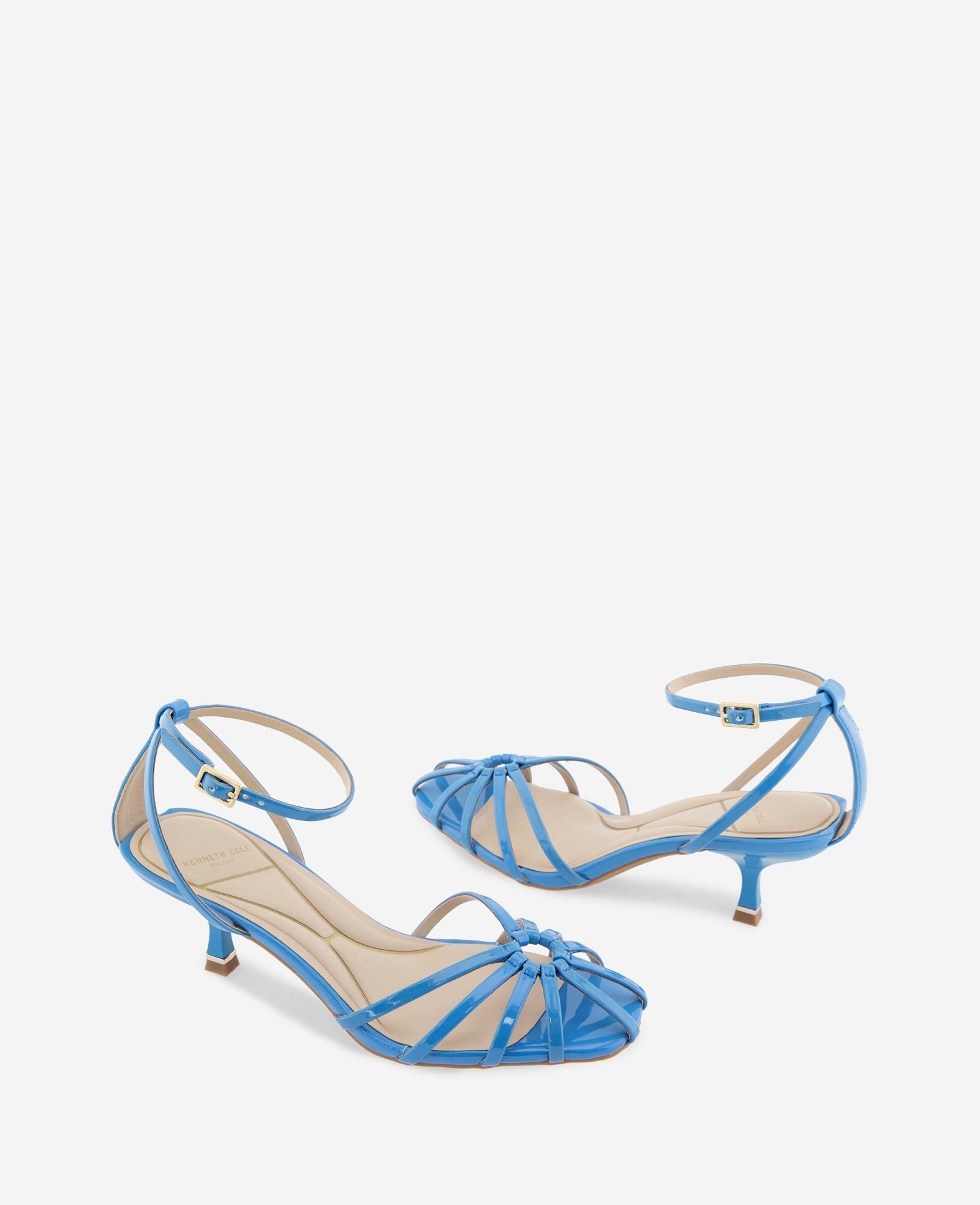 Kenneth Cole Genevieve Patent Cage Toe Ankle Strap Heel