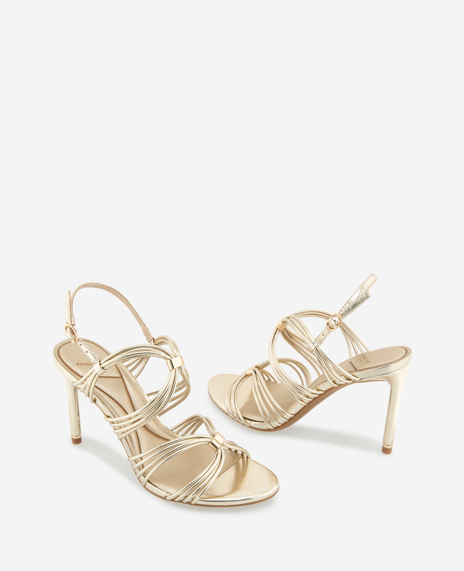 Kenneth Cole Leyla Metallic Strappy Leather Heel