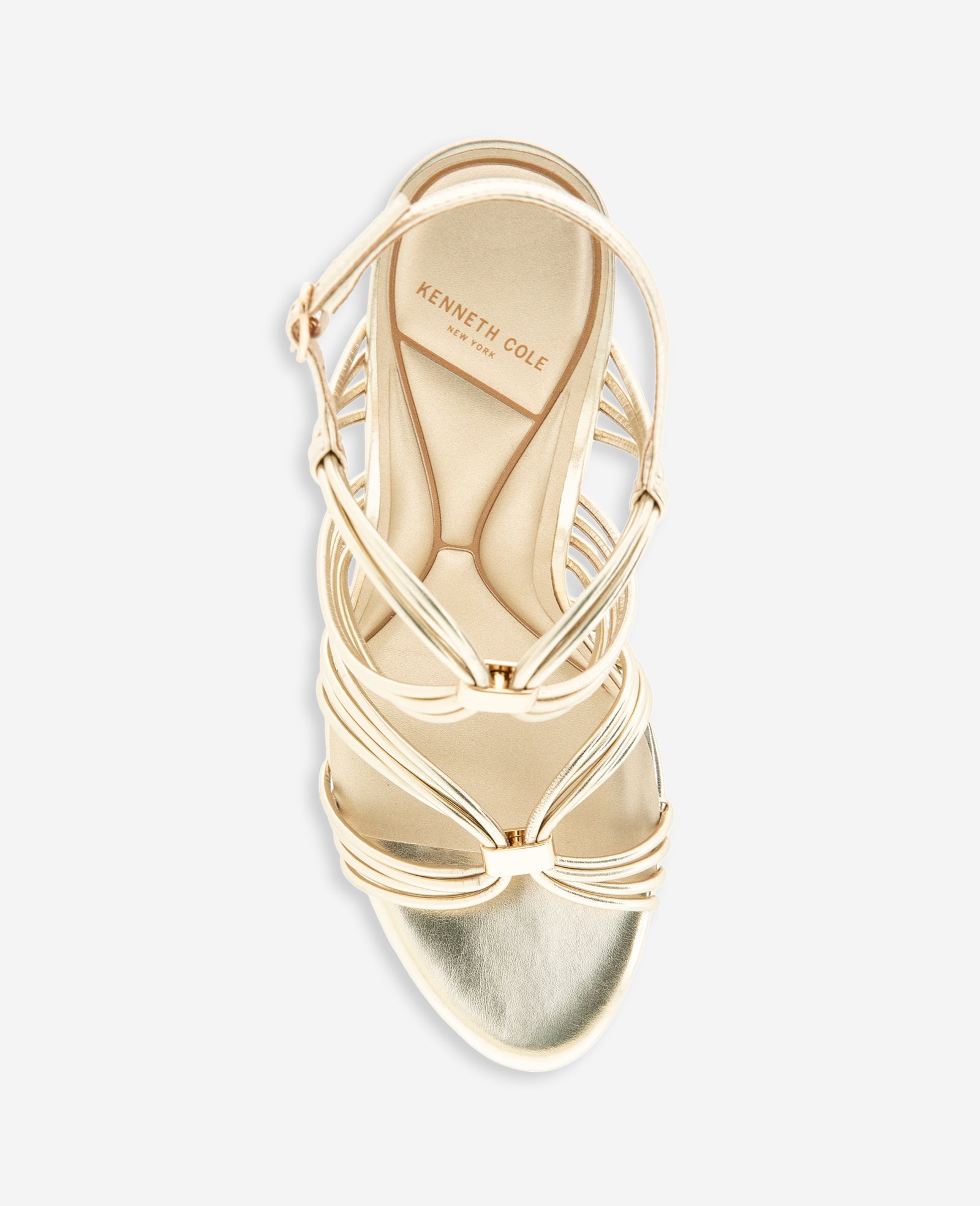 Kenneth Cole Leyla Metallic Strappy Leather Heel