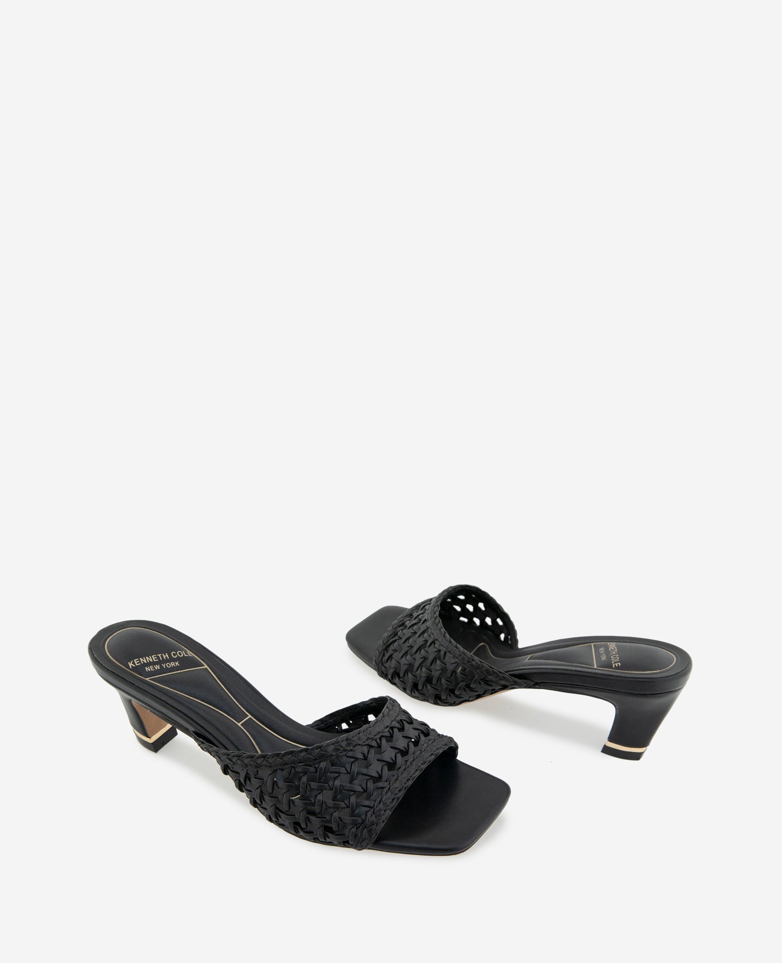 Kenneth Cole Arita Woven Leather Open Toe Heel