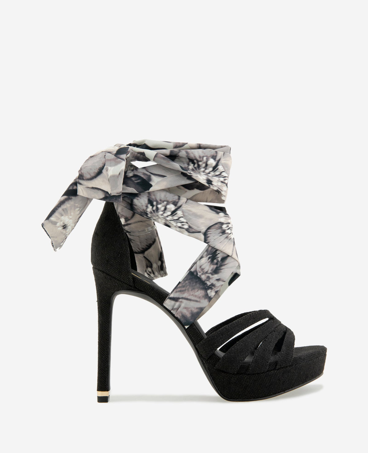 Kenneth Cole Nikkii Printed Fabric Wrap Around Platform Heel