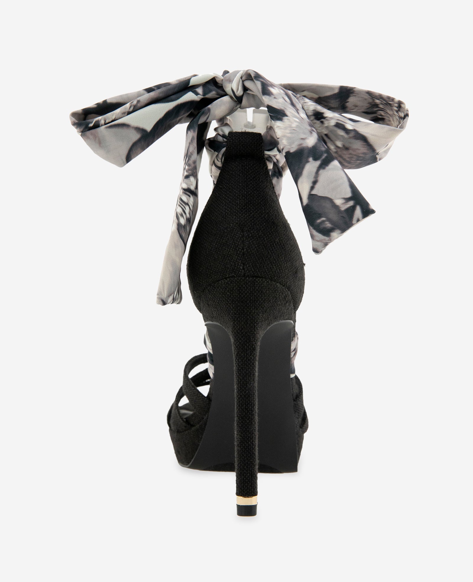 Kenneth Cole Nikkii Printed Fabric Wrap Around Platform Heel