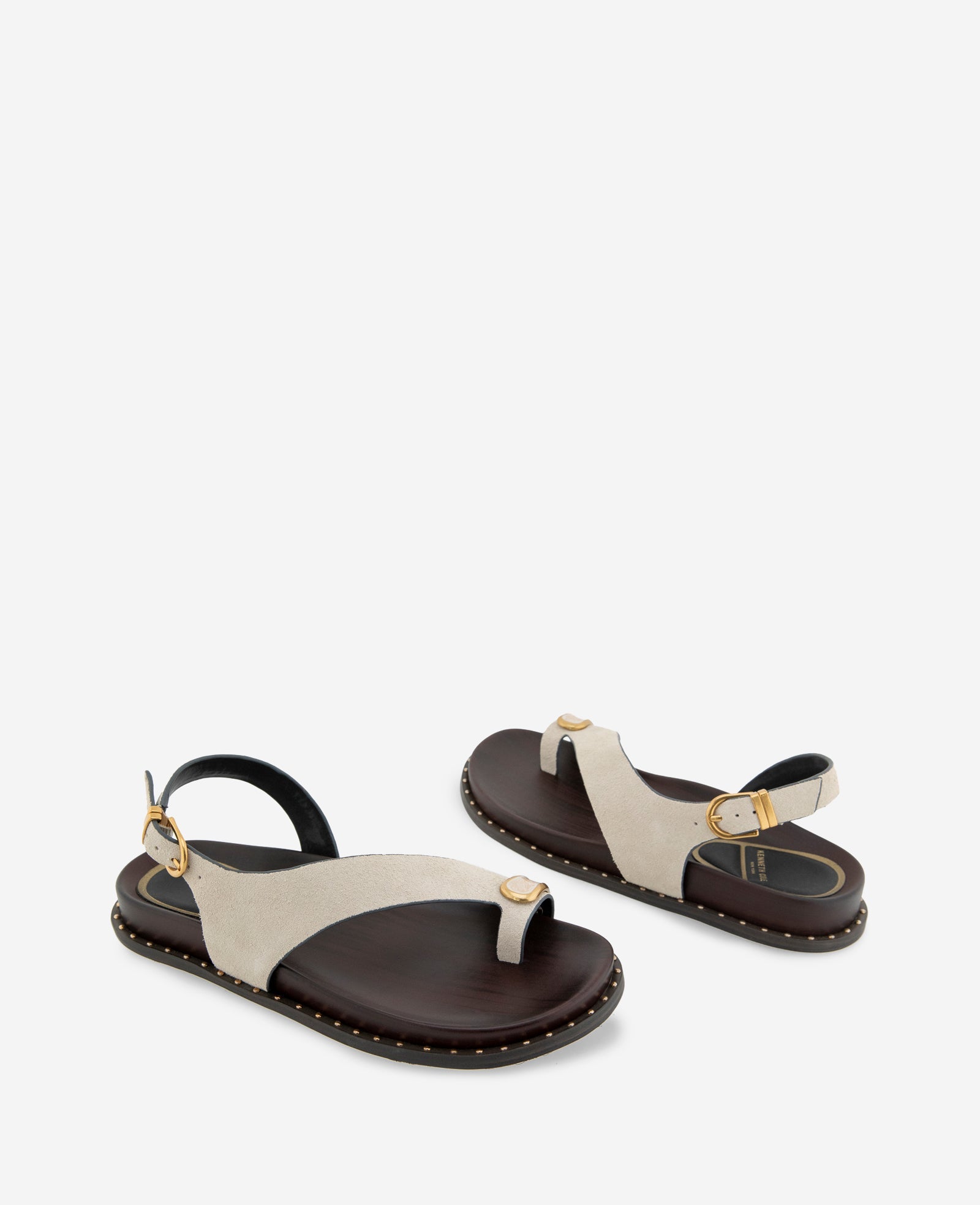 Kenneth Cole Dixon Suede Toe Ring Buckle Sandal
