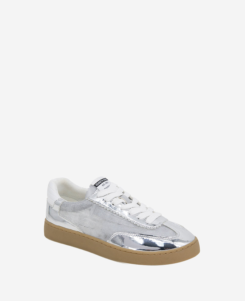 Kenneth Cole Sam Metallic Leather Mesh Sneaker – Shiny, Comfy & Iconic