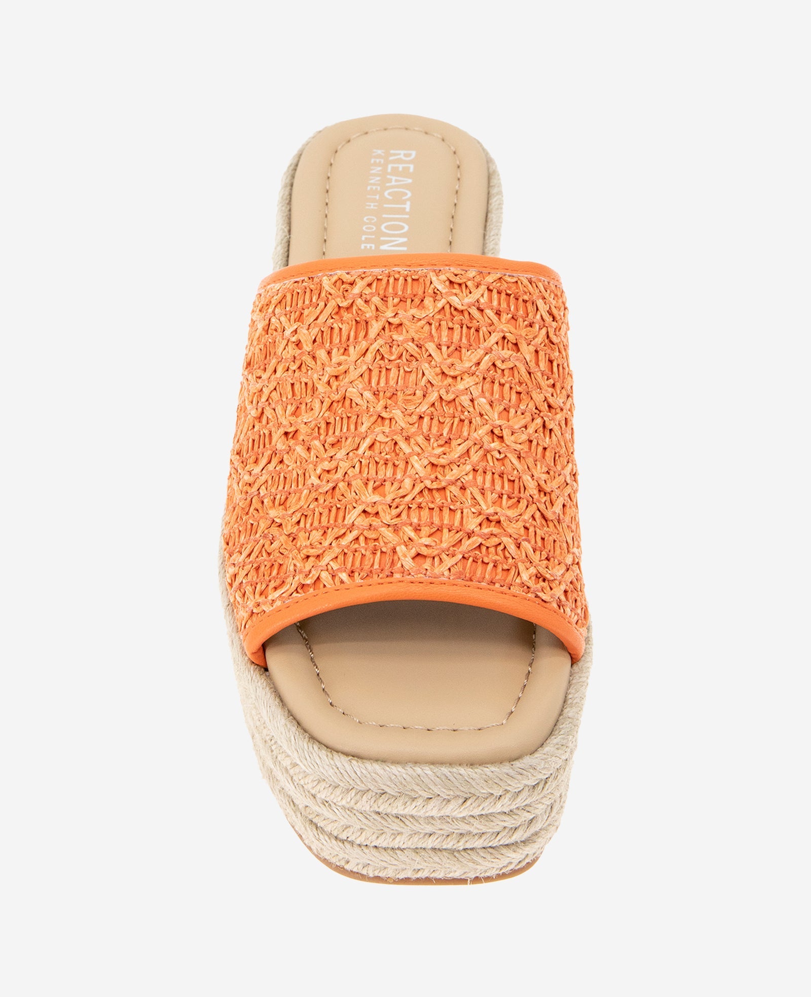 Kenneth Cole Shop Elissa Orange Raffia Platform Sandal | KC Reaction