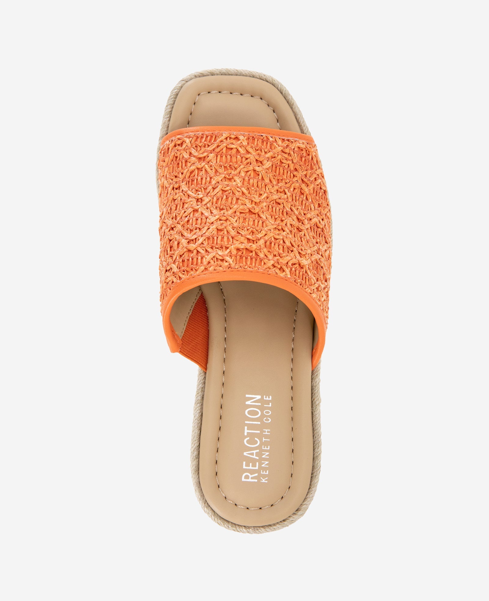 Kenneth Cole Shop Elissa Orange Raffia Platform Sandal | KC Reaction