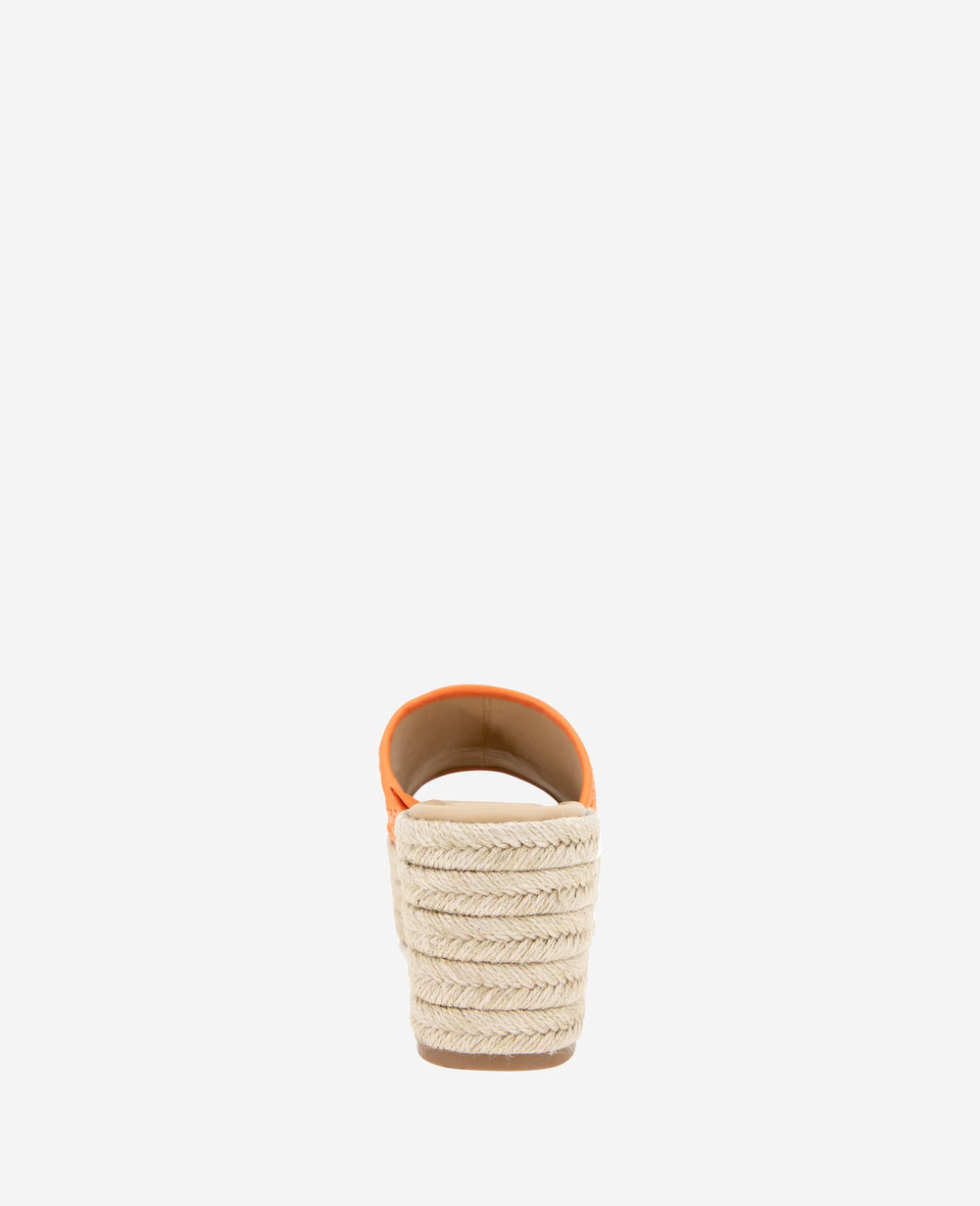 Kenneth Cole Shop Elissa Orange Raffia Platform Sandal | KC Reaction