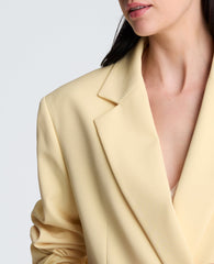 Kenneth Cole Vision Twill Double Breasted Boyfriend Jacket