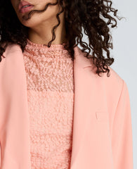 Kenneth Cole Vision Twill Three Button Boyfriend Jacket with Flap Pockets