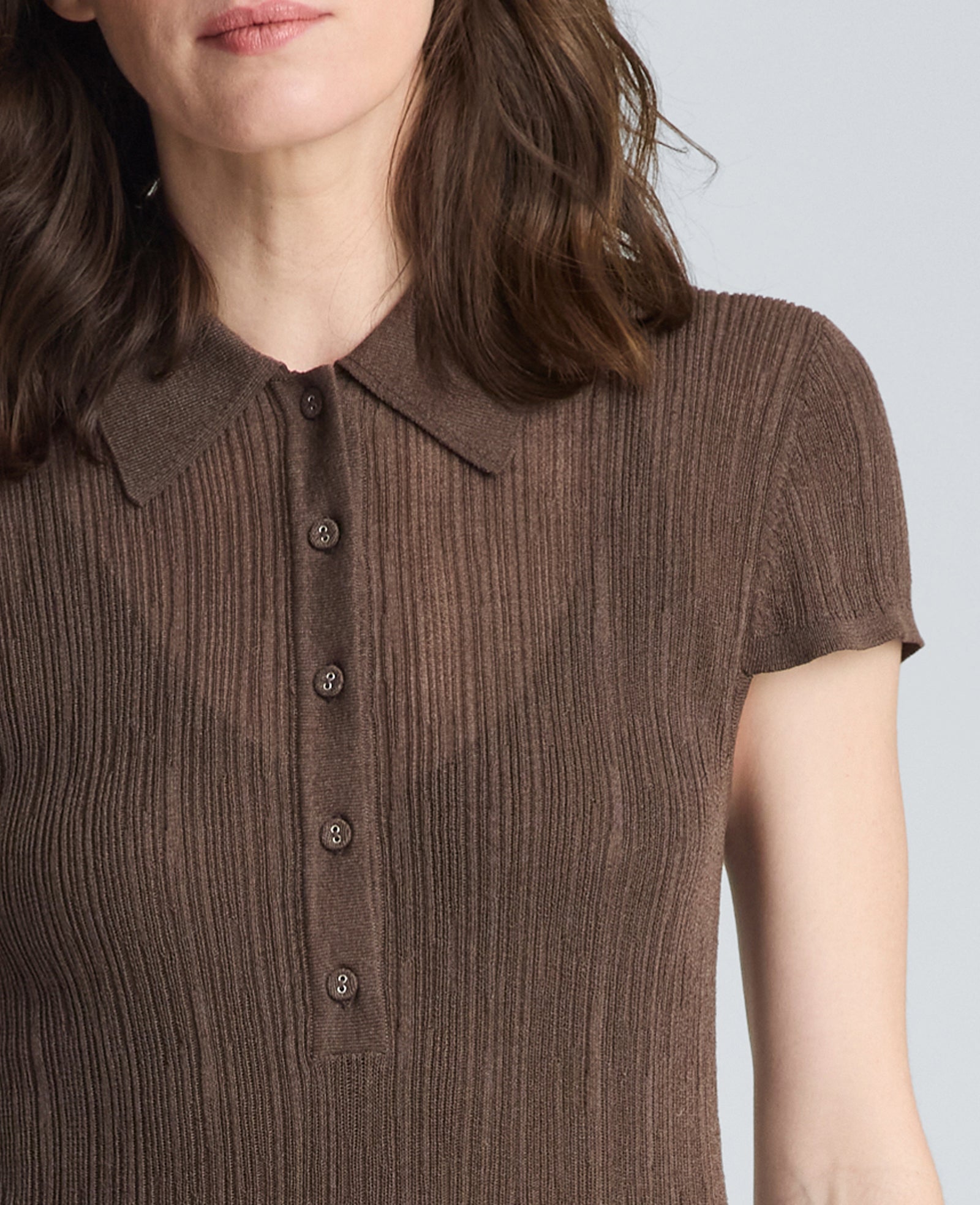 Kenneth Cole Shop Variegated Polo Sweater Dress, Brunette | Kenneth Cole