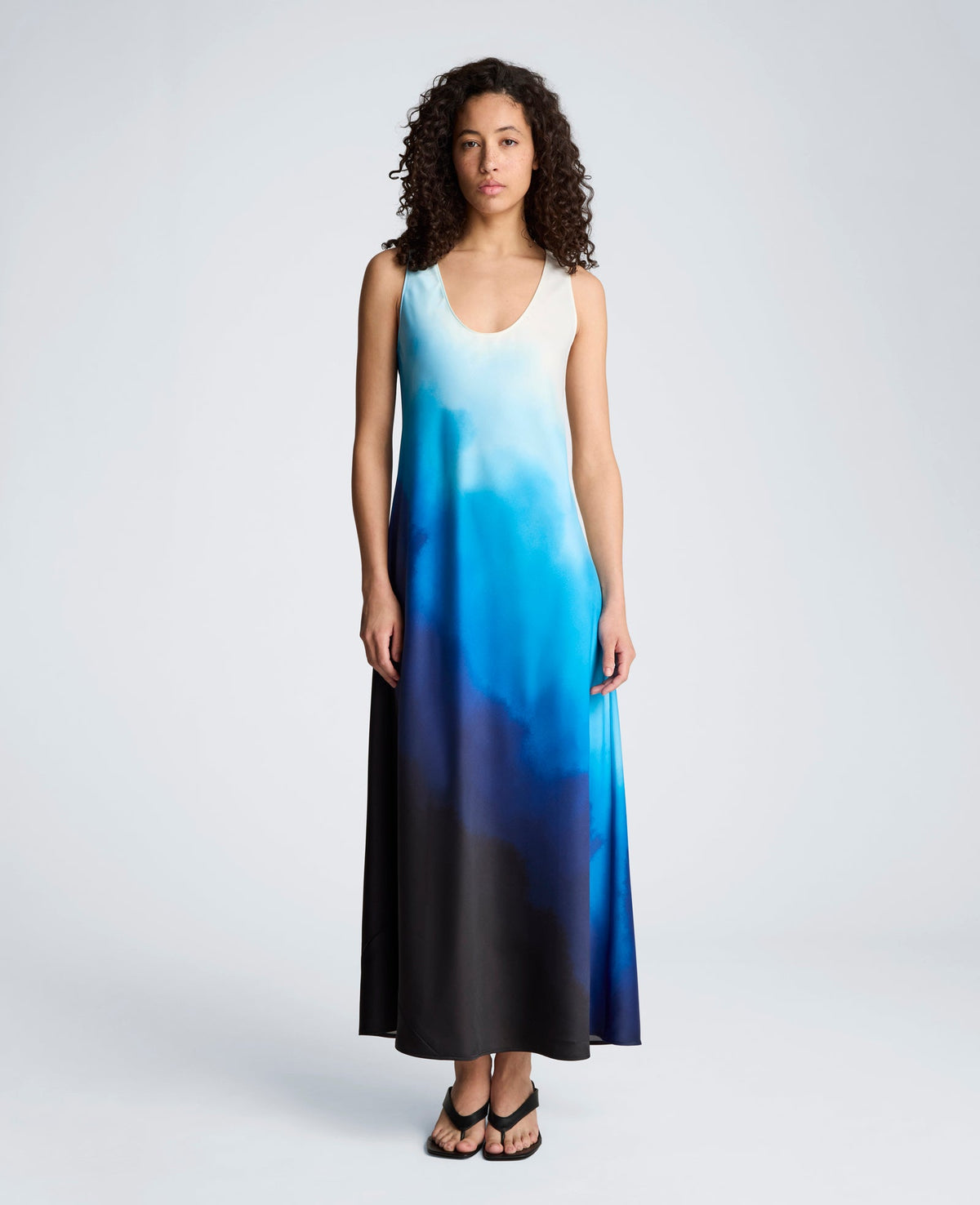 Kenneth Cole Buy Women's Long Slip Dress – Lake Blue Multi | Kenneth Cole