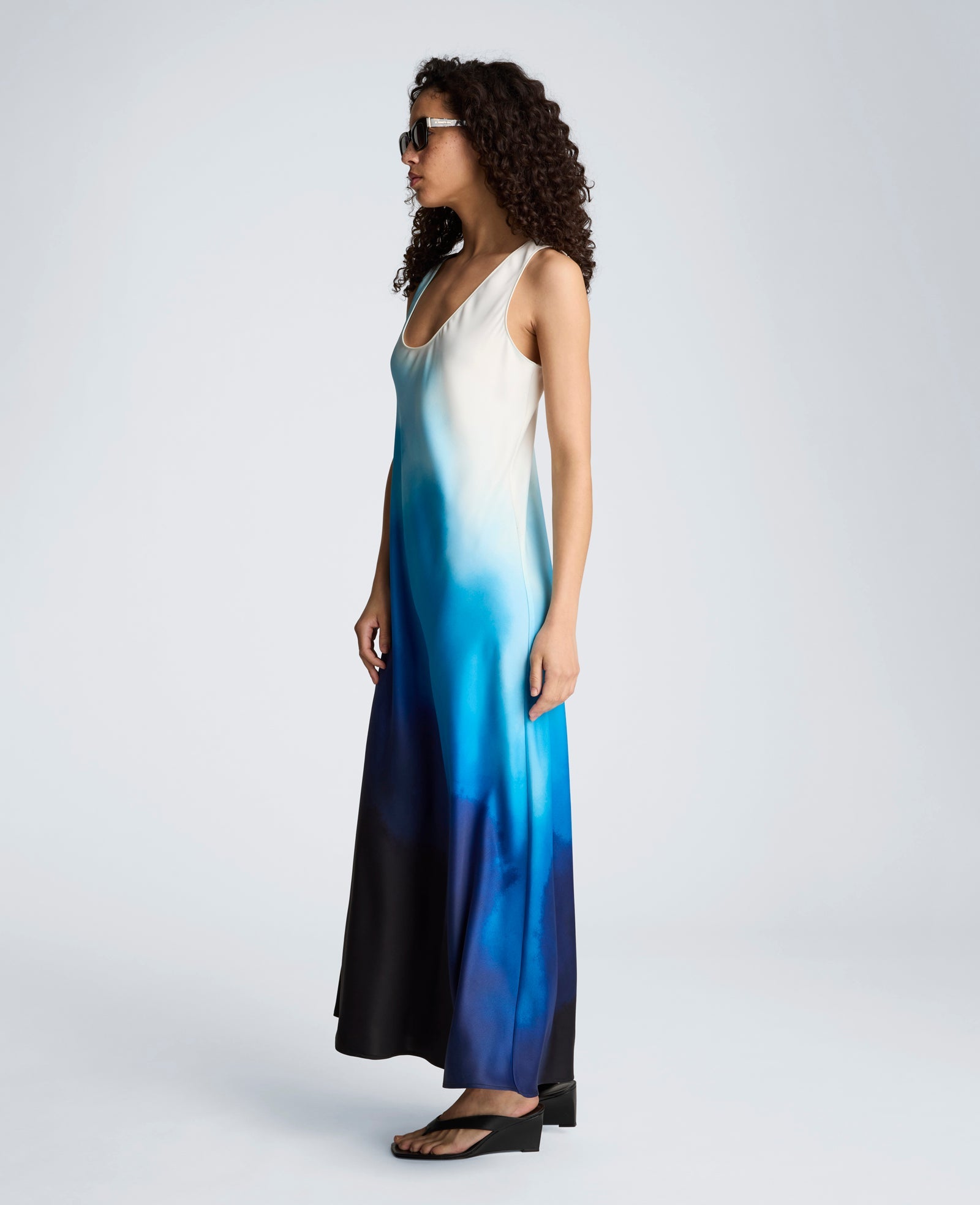 Kenneth Cole Buy Women's Long Slip Dress – Lake Blue Multi | Kenneth Cole