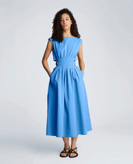 Kenneth Cole Shop Cotton Poplin Midi Dress – Lake Blue | Kenneth Cole
