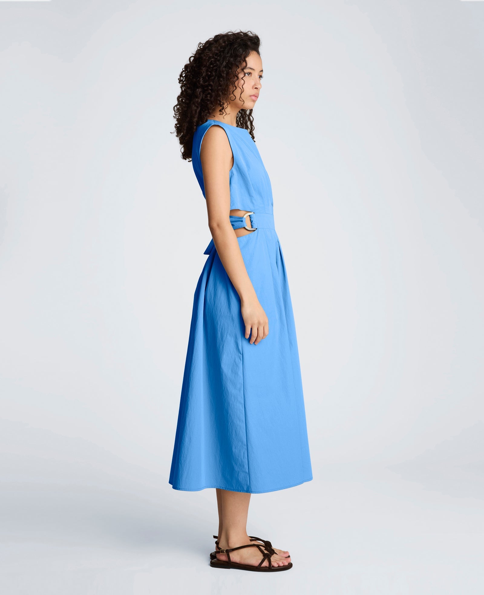 Kenneth Cole Shop Cotton Poplin Midi Dress – Lake Blue | Kenneth Cole