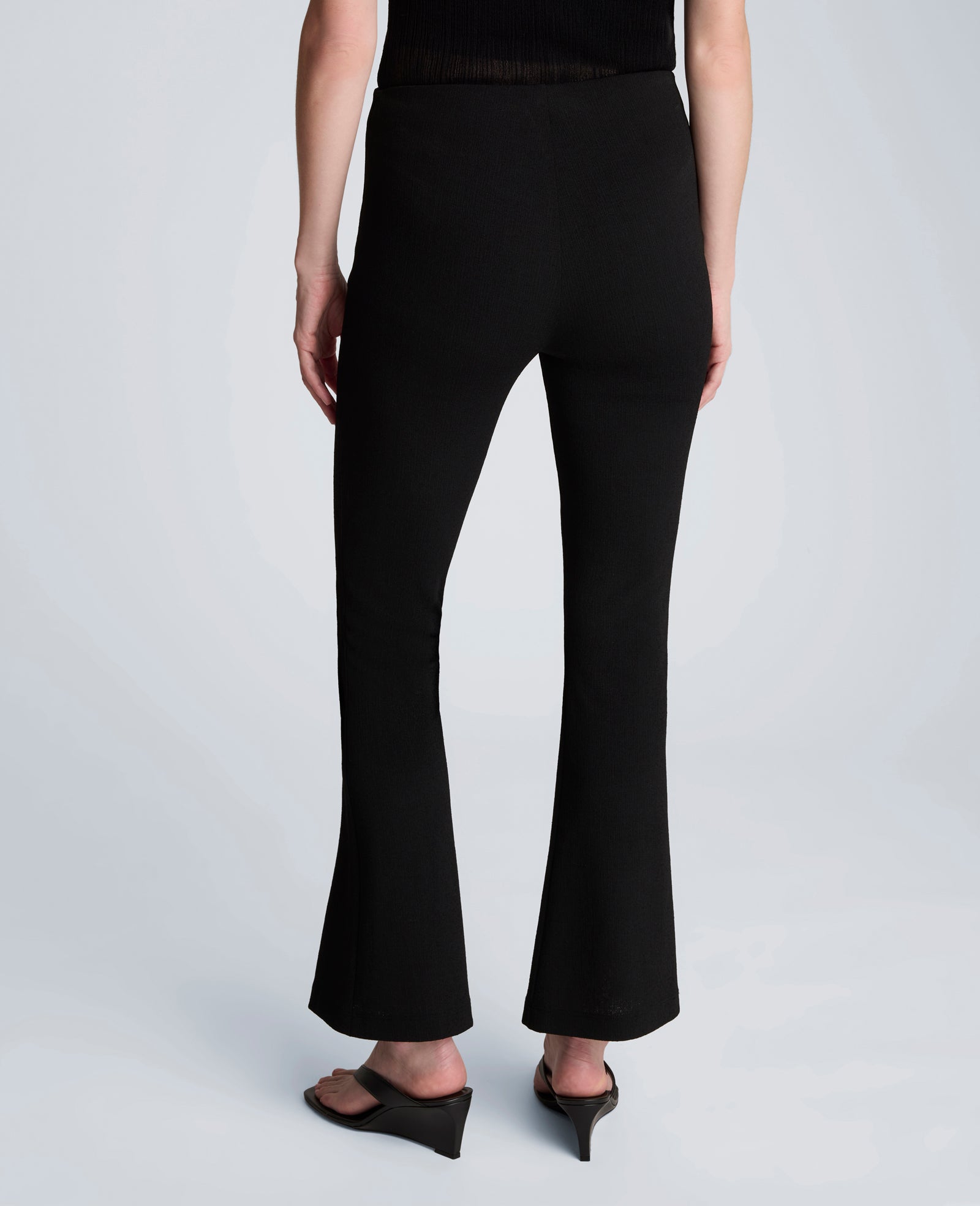 Kenneth Cole Textured Knit Pull On Flare Pant with Inner Short