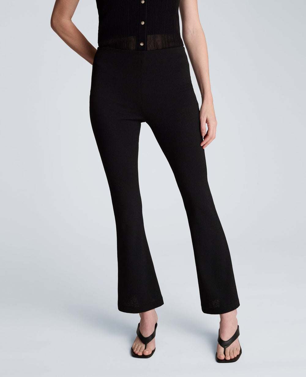 Kenneth Cole Textured Knit Pull On Flare Pant with Inner Short