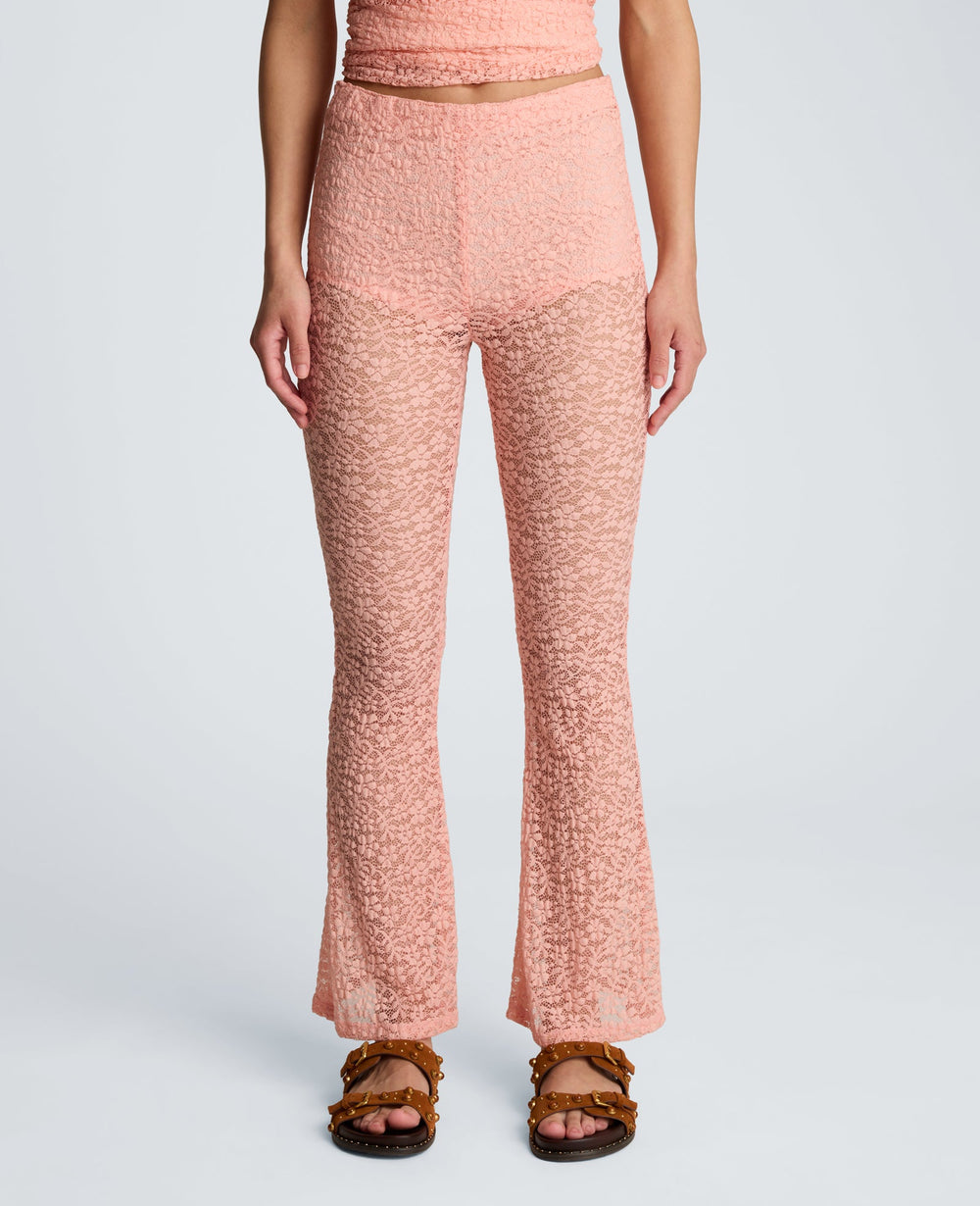 Kenneth Cole Stretch Lace Pull On Flare Pant with Inner Short