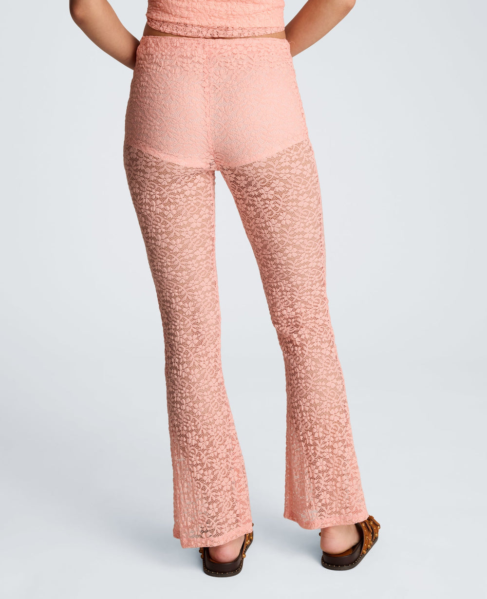 Kenneth Cole Stretch Lace Pull On Flare Pant with Inner Short