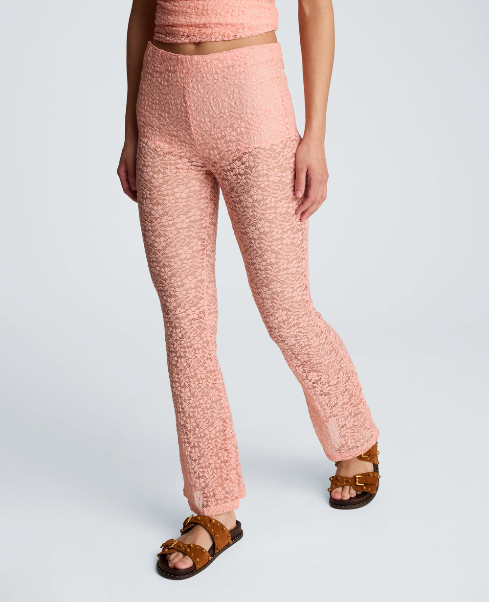 Kenneth Cole Stretch Lace Pull On Flare Pant with Inner Short