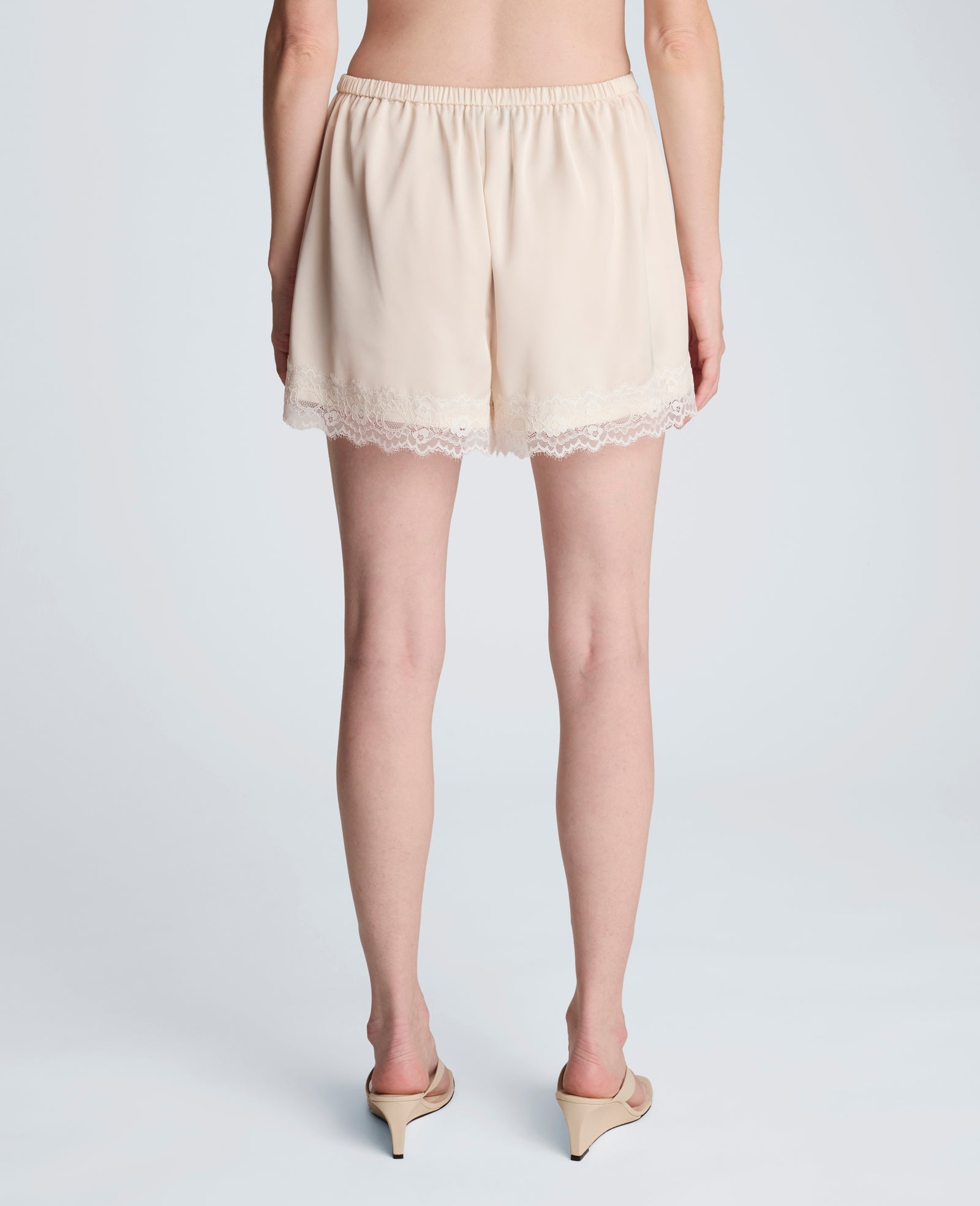 Kenneth Cole Buy Pull On Lace Hem Short – Feather White Women’s Shorts