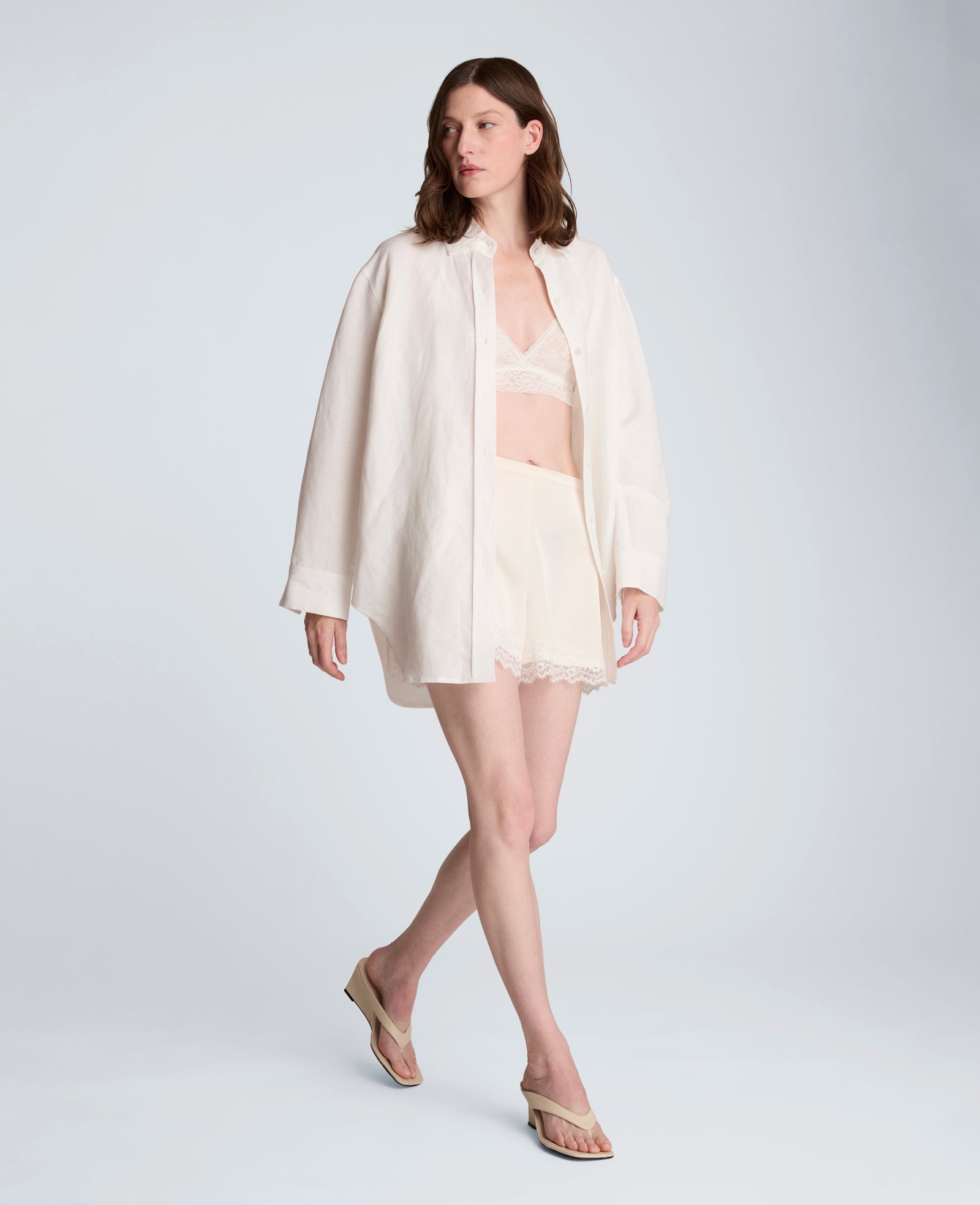 Kenneth Cole Buy Pull On Lace Hem Short – Feather White Women’s Shorts