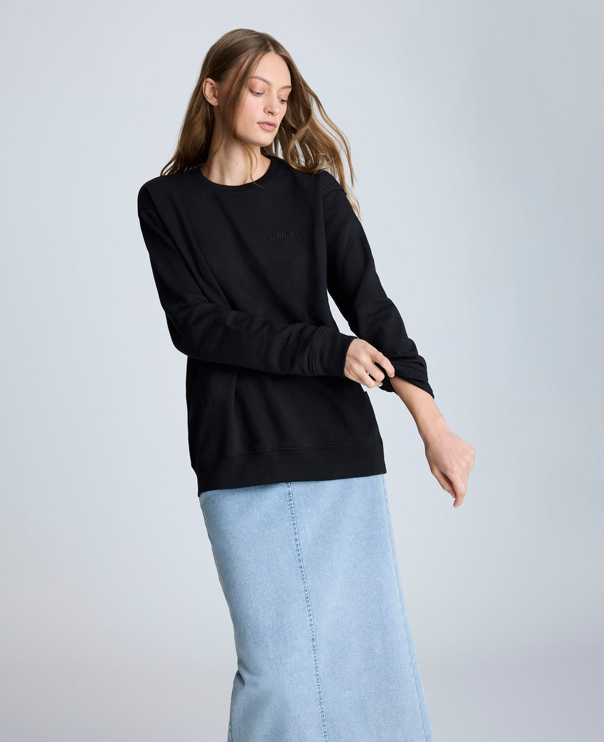 Kenneth Cole Shop Kenneth Cole Black Logo Sweatshirt | Exclusive Pullover