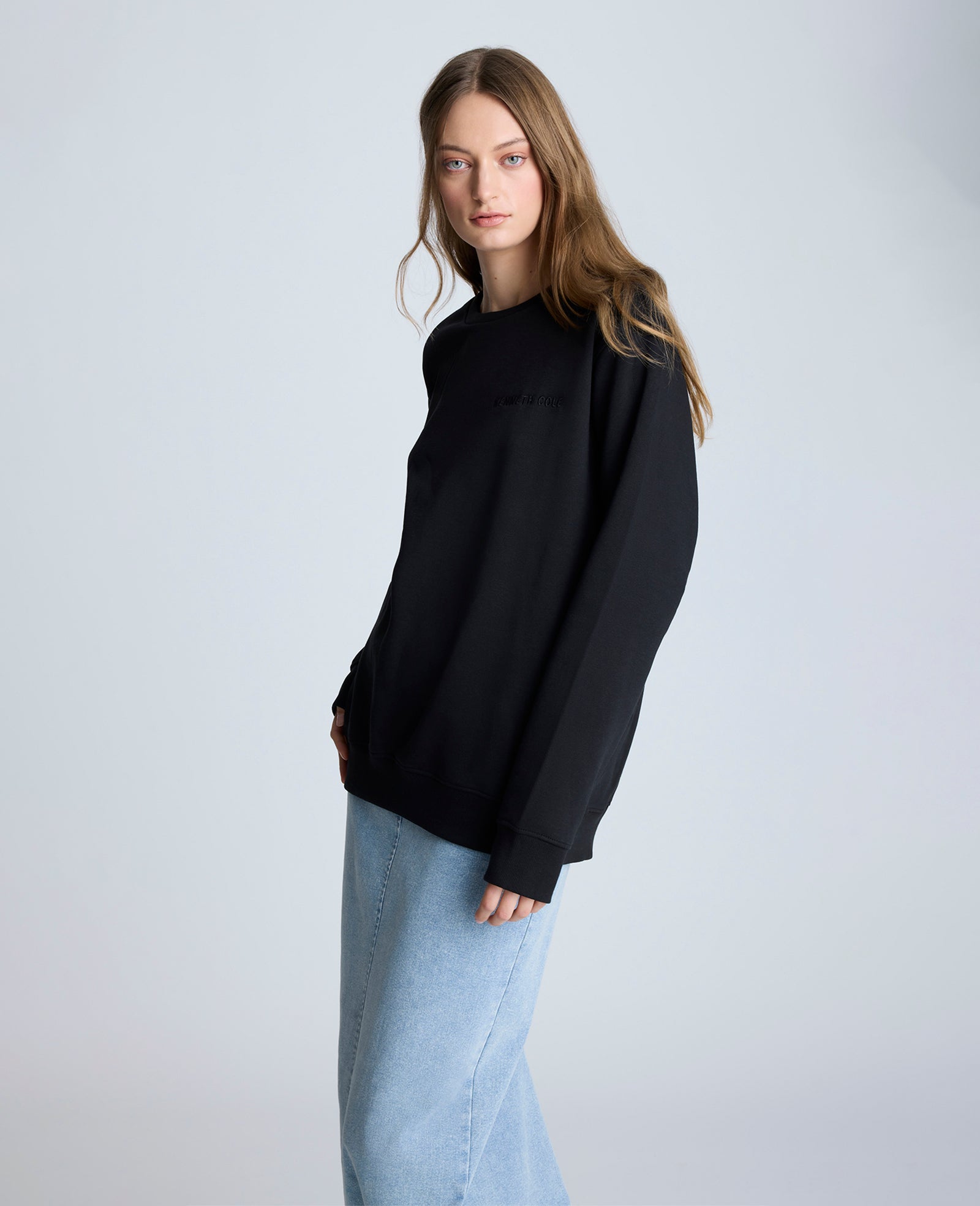 Kenneth Cole Shop Kenneth Cole Black Logo Sweatshirt | Exclusive Pullover