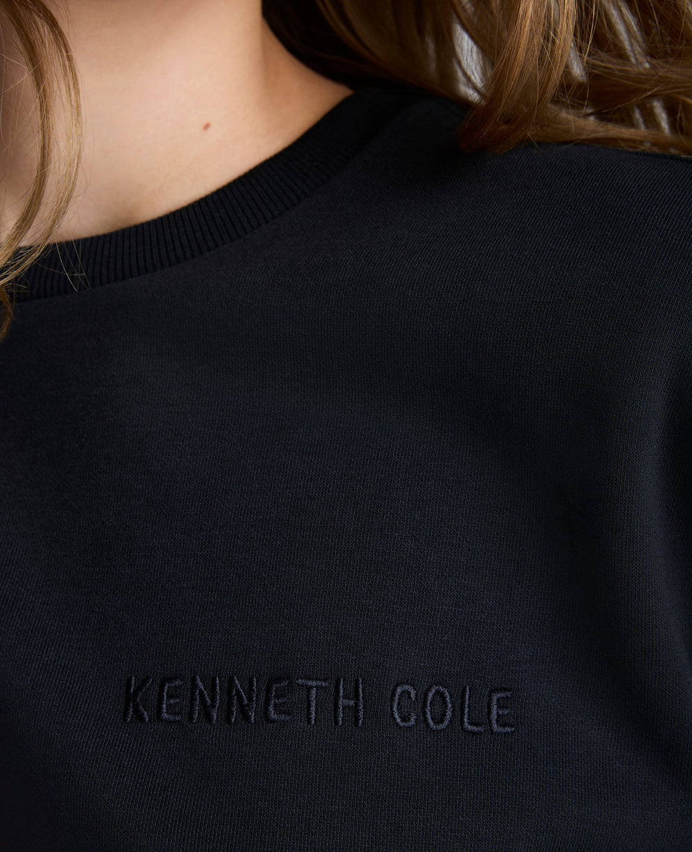 Kenneth Cole Shop Kenneth Cole Black Logo Sweatshirt | Exclusive Pullover